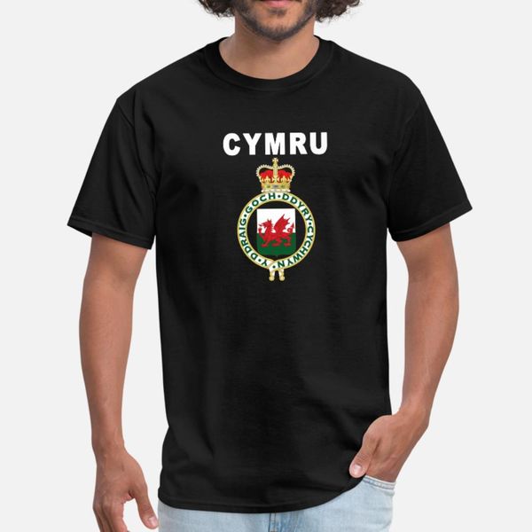 

уэльс cymru герб делюкс национальной гордости тенниска мужчин характер хлопка круглый воротник фотографии graphic смешные casual summer styl