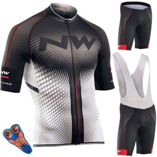 

2020 nw brand summer cycling jersey set breathable mtb bicycle cycling clothing mountain bike wear clothes maillot ropa ciclismo, Black;blue