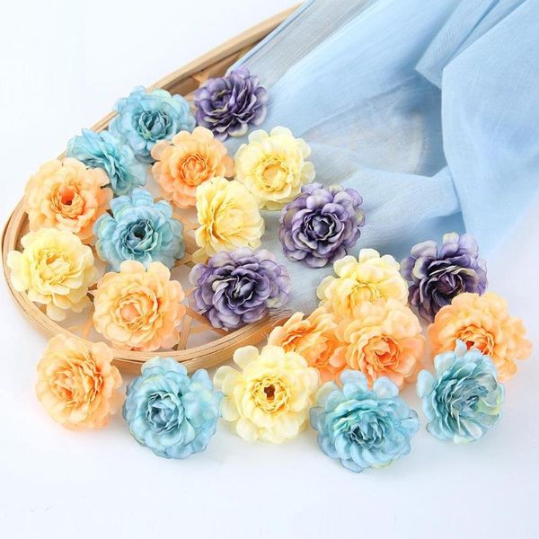 

10pcs multi-layer artificial simulation flower heads wedding party home decor