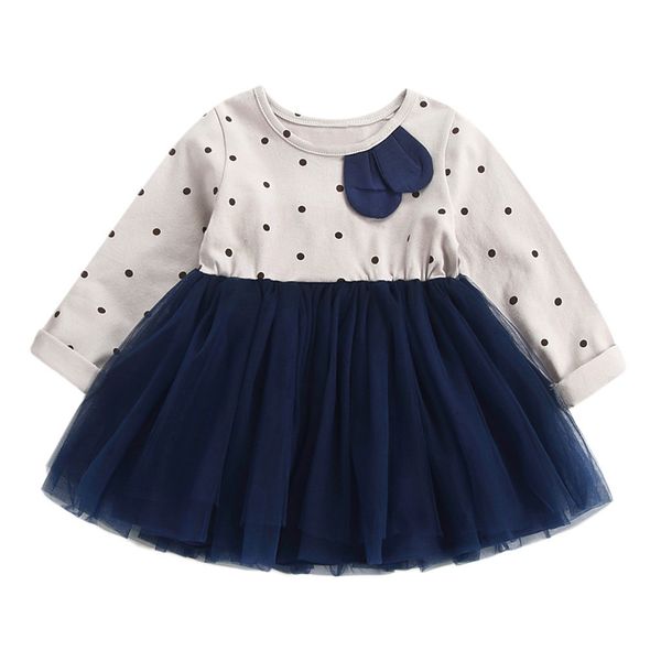 

dhgate fashion toddler kids baby girls dot patchwork princess lace dress outfits clothes clearance newst baby dress z0208