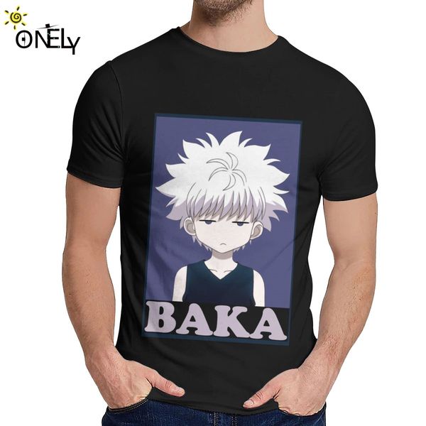 

шею hunter x hunter бака t shirt популярные унисекс natural cotton la camiseta большой размер