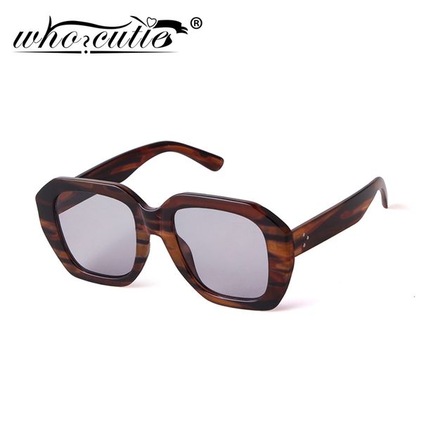 

who cutie vintage tortoiseshell sunglasses women 2020 brand design leopard pink thick frame retro clear sun glasses female s175 qx21, White;black