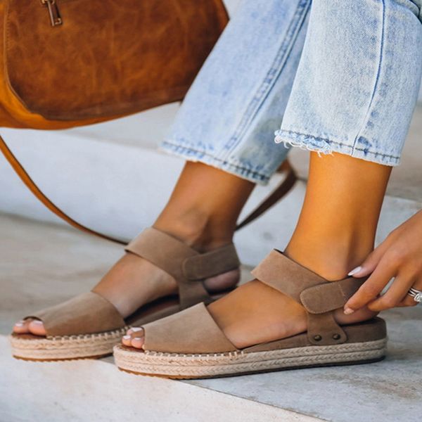 

2020 women sandals flat open toe shoes women casual platform ladies vintage office party sandals dropshipping zapatos de mujer, Black