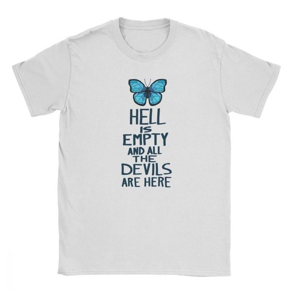 

миднайт стар мужская жизнь странно t-shirt hell is empty 100% хлопок тройники с коротким рукавом бабочка max игры одежда плюс размер