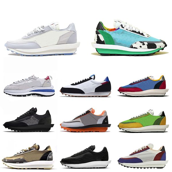 

men women running shoes sacais x ldv ld waffle 2020 new arrival chunky dunky dio white black green gusto sneakers sport trainers 36-45, White;red
