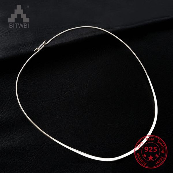 

100% s925 sterling silver clavicle collar pendant necklace