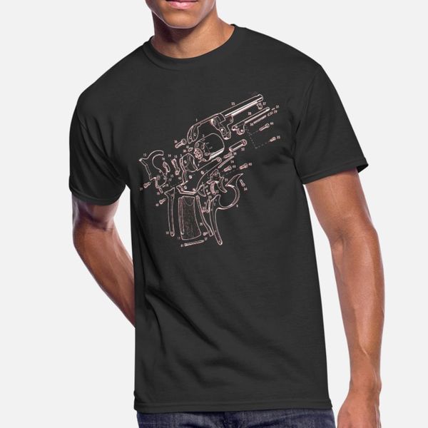 

colt handgun patent pistol blueprints pro gun t shirt men designs 100% cotton s-xxxl outfit crazy fashion spring autumn letters shirt