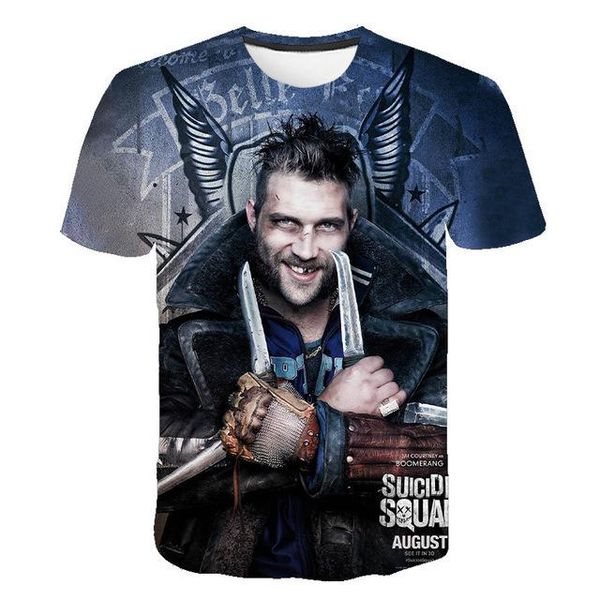 

new suicide team clown black red 3d print shirts graphic anime comics men clothing