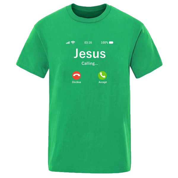 

мужчины популярных пригонок футболки 2020 иисуса calling принять или отклонить, что шея вопроса лето досуг футболки экипажа 100% хлопок