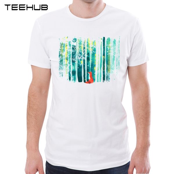 

teehub новое прибытие 2019 мужчины мода абстрактный лес printed t-shirt с коротким рукавом тройник hipster прохладный tops дизайн