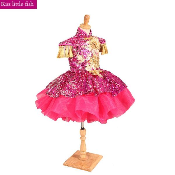 

2020 custom made flower girl dress girls birthday party dress, Red;yellow