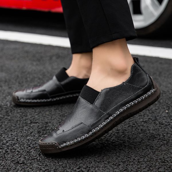 

moccasins mens shoes de male breathable mens flat zapatillas for shoe 2020 sneaker men man informales zapatos masculino, Black