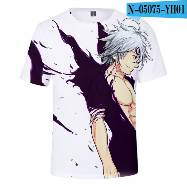 

seven deadly sins meliodas short-sleeve classic anime man printed cosplay 3d print shirts horror humor harajuku men clothing
