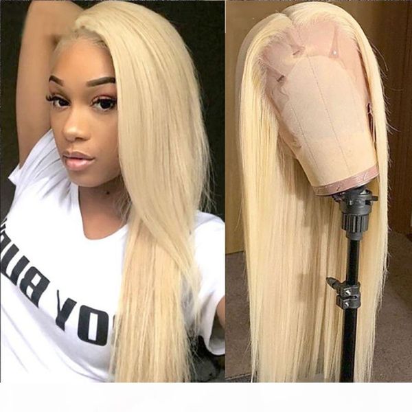 

100% remy human hair 613 blonde straight full lace wigs 10a malaysian virgin hair lace front wigs baby hair ing, Black;brown