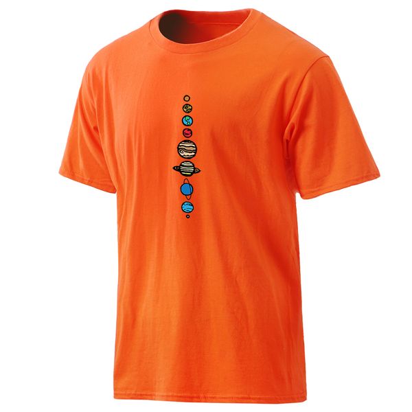 

male solar system planets colour t-shirts 100% cotton summer clothing fashion oversize tee shirts harajuku fashion homme