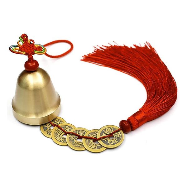 

chinese feng shui bell for wealth and safe, coins for success, ward off evil j78c