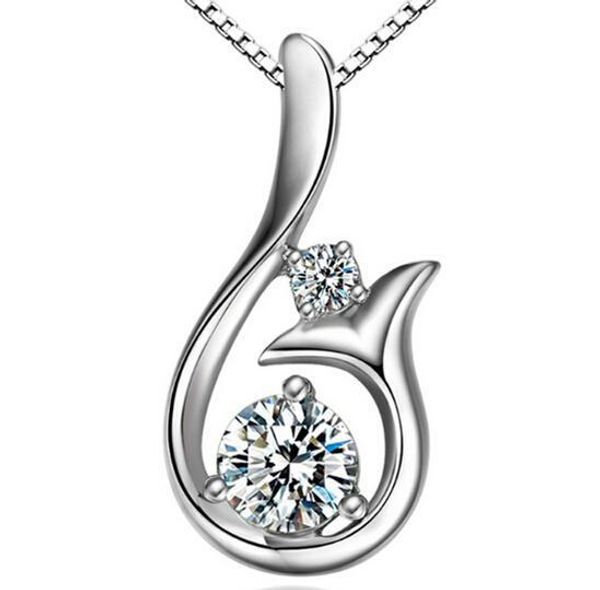 

grade diamond pendant necklace cubic zircon 30% 925 sterling silver little mermaid pendant necklace for wedding party women jewelry