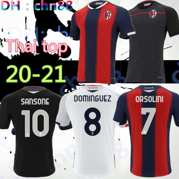 

thailand 20 21 bologna fc 1909 soccer jersey home orsolini 20 21 maglie da calcio sansone dominguez tomiyasu soriano barrow football shirts, Black;yellow