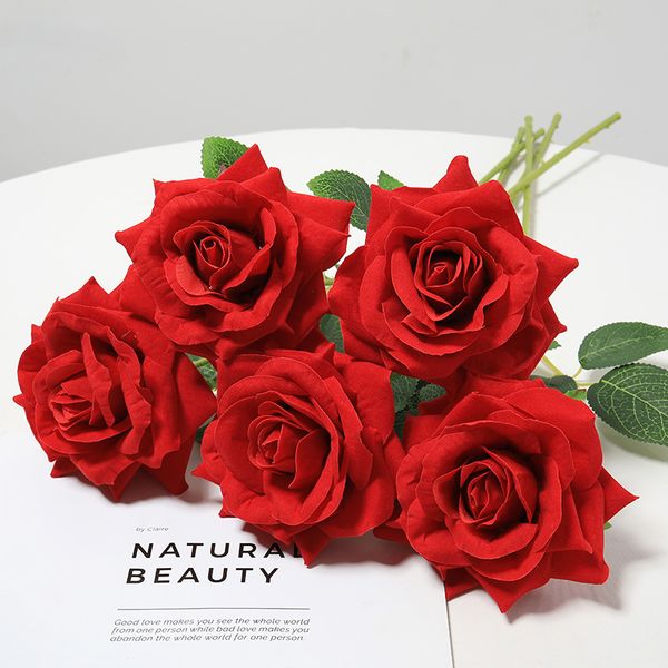 

rose artificial flowers branch low price fake flowers wedding home decoration accessories valentines day gift