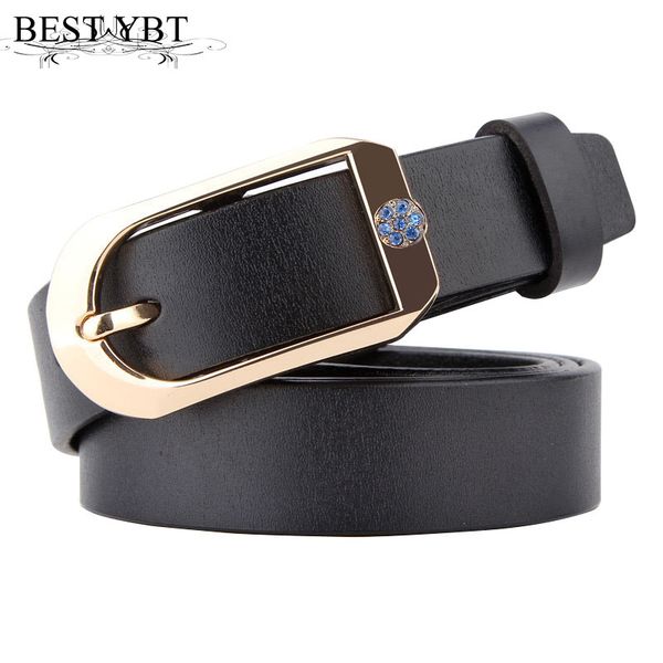 

ybt women imitation leather belt alloy pin buckle with flower belt tidal current casual fashion retro sale, Black;brown