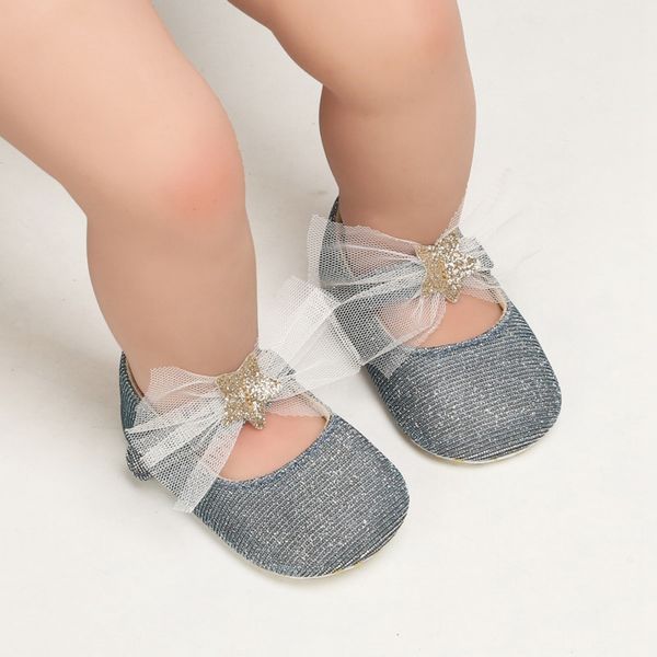 

2020 infant shiny star princess shoes baby girl shallow mouth cotton shoes soft bottom breathable baby toddler first walkers