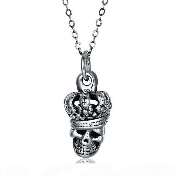 

2018 new arrival 925 sterling silver fashion vintage skull pendant necklace fine jewelry making for men and women gifts svn214