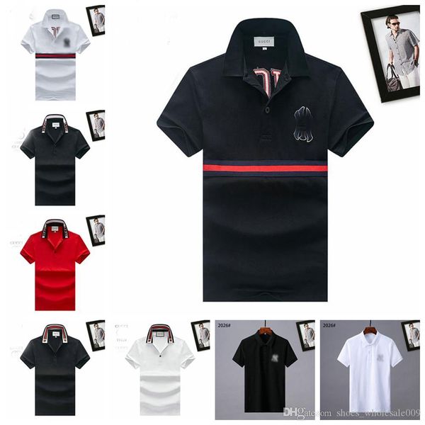 

wholesale 20fw luxury designer polo shirts men brand t shirts polos uomo herren embroidery monc gcds tee poloshirt designer clothes p98, White