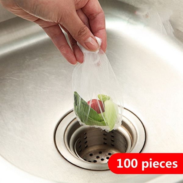 

30/100pcs kitchen sink organizer sink cover filter bag portable leaky filter garbage storage bag kitchen supplies pool waste