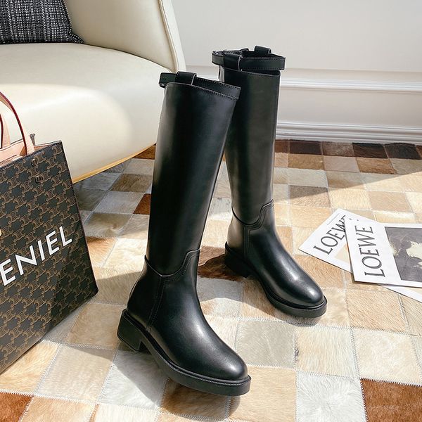 

2020 new over the knee boots women microfiber material thigh high boots platform autumnr slim ladies women's winter, Black