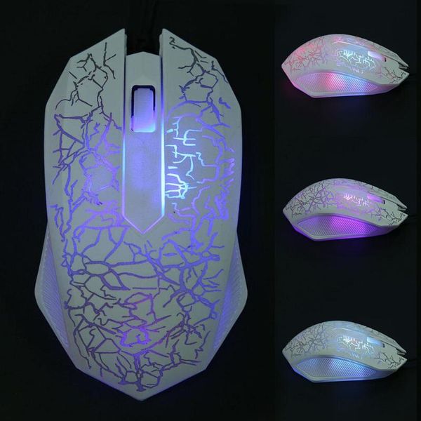 

vodool led backlight gaming mouse 2400dpi 3 buttons usb wired optical computer mouse gamer mice for deskpc laptop