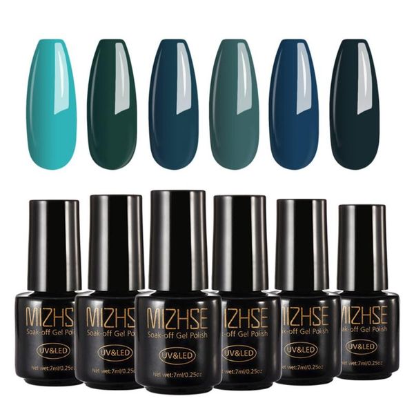 

mizhse nail gel soak-off uv led long-lasting nail lacquer primer gel polish varnish emerald green color series, Red;pink
