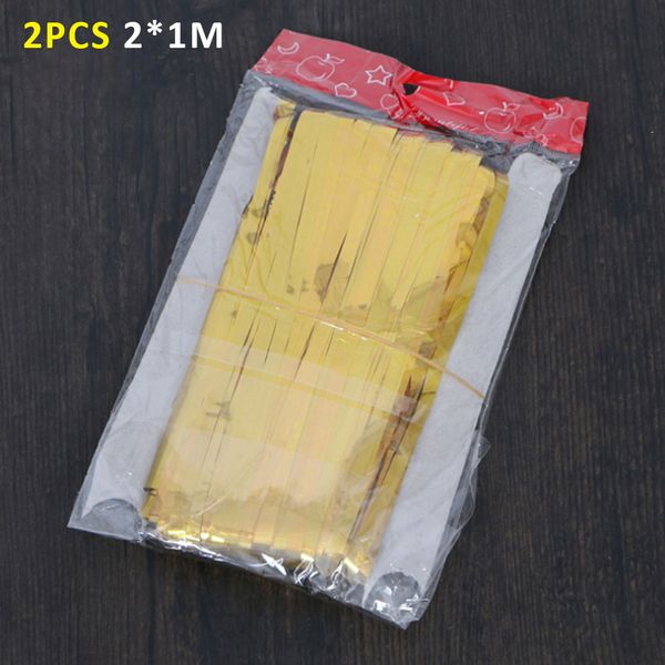 

2pack pub rain curtain baby shower christmas decor metallic foil party supplies