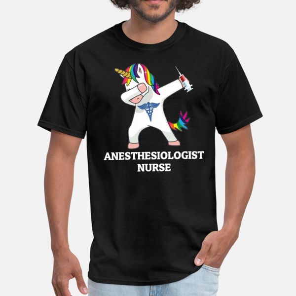 

dabbing unicorn anesthesiologist t shirt men create tee shirt o neck pattern graphic authentic spring autumn original shirt