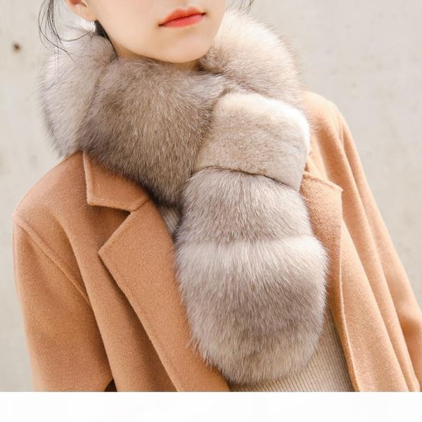 

k zdfurs * 2018 real fox fur шарф с rex rabbit fur scarf natural fox fur глушитель бесплатная доставка, Blue;gray