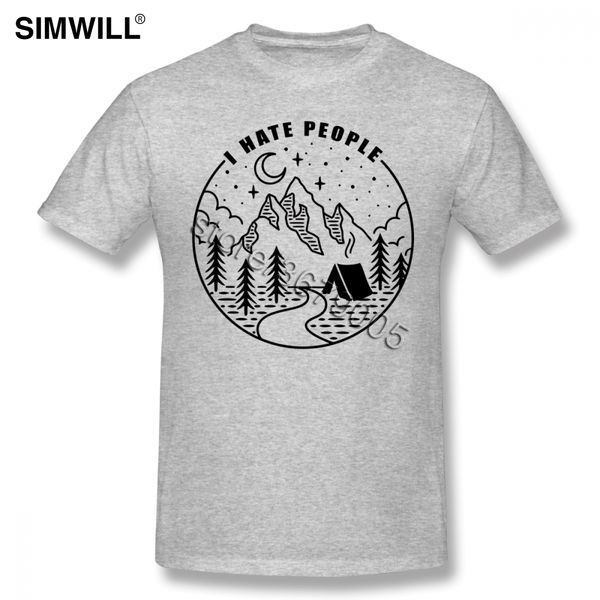 

men's classic short sleeve i hate people printing shirts o neck cotton tees large size t-shirts camping hiking t shirt apparel