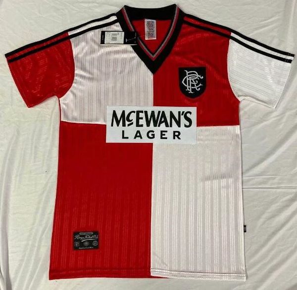 

glasgow rangers retro soccer jerseys 96/97 #8 gascoigne #11 laudrup #9 mccoist soccer shirts#3 albertz awayfootball uniforms, Black;yellow