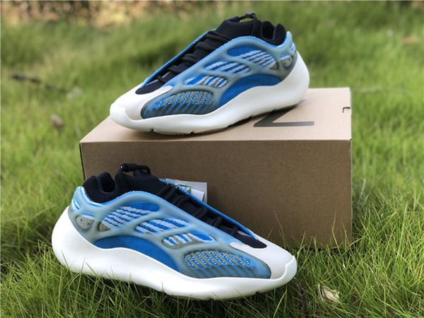 

2020 release fashion 700 v 3 arzareth blue fluorescent color running shoes code g 54850 with box