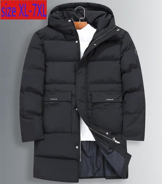 

new arrival fashion padded jacket winter men long loose casual clothes fashion hooded coat thick plus size xl2xl3xl4xl5xl6xl7xl, Black