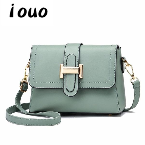 

iouo подлинные дамы плече сумка женщина 2020 новый диагональный мешок моды диких сплошной цвет кожи