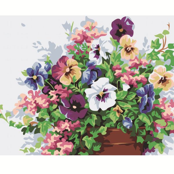 

wall decorations various flowers paint by numbers diy oil canvas painting for kids