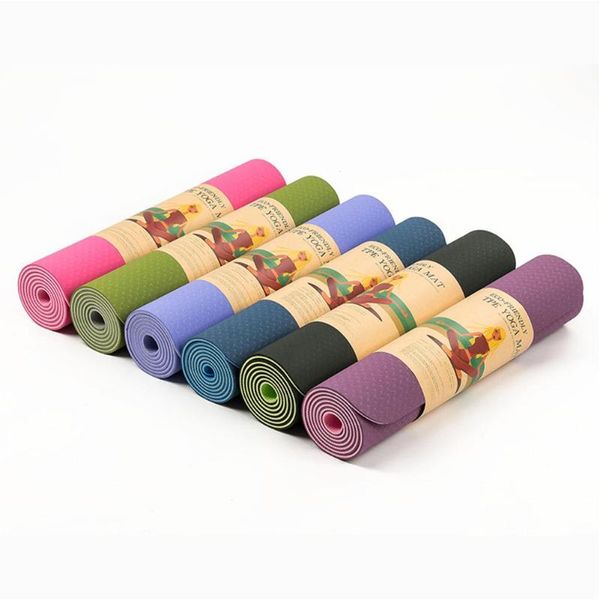 

tpe yoga mats non-slip tasteless pilates gym exercise sport pads for beginner environmental fitness 1830*600*6mm