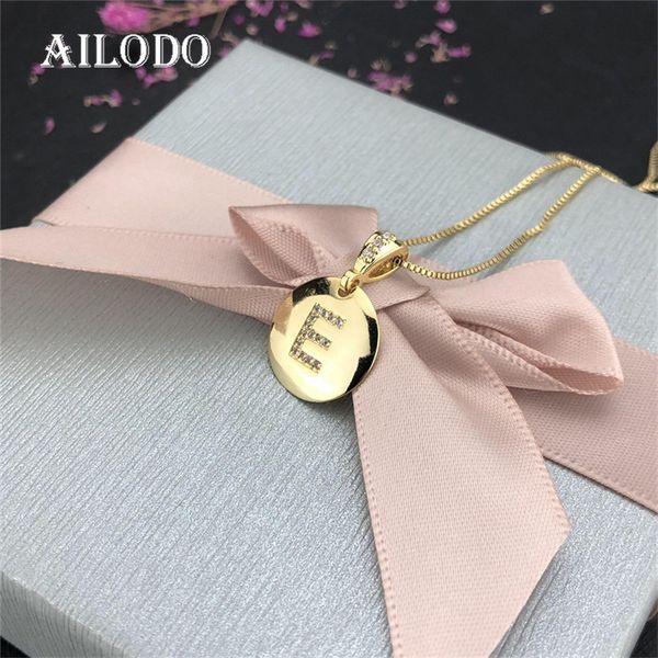 

ailodo initial letter necklace for women girls 26 letters charm necklaces pendants copper cz jewelry personal necklace 20jul30, Silver