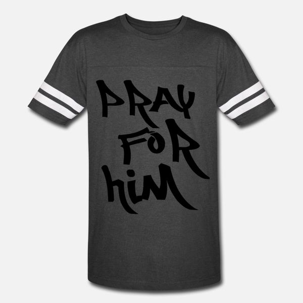 

pray for him t shirt men print tee shirt size s-3xl letters crazy humor spring autumn letter shirt
