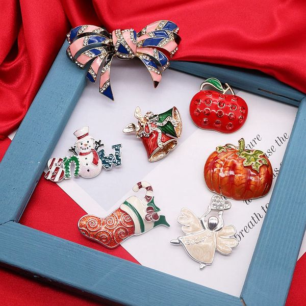 

pins, brooches bow pumpkin boots brooch enamel christmas gift crystal, Gray