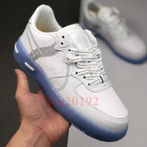 

new mens designer shoes d-ms-x react qs forces skateboard shoes women ice blue white casual sneakers 1 sport trainers 36-45