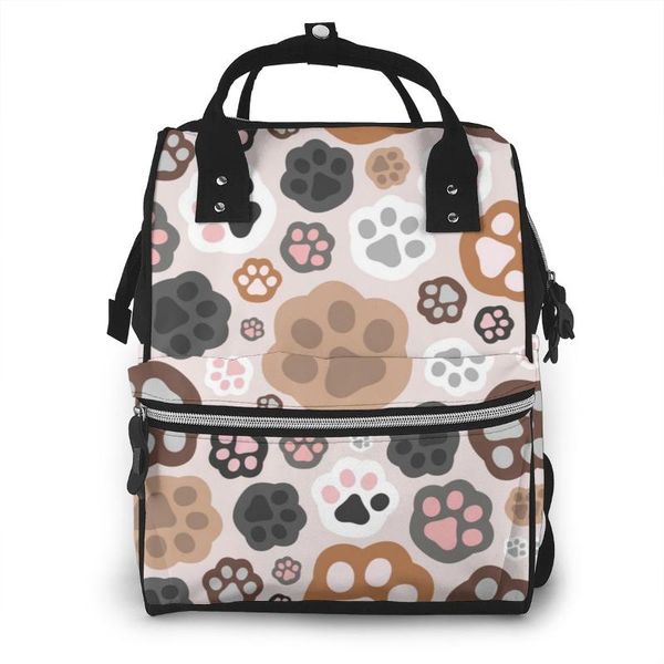 

funny cat paws baby nappy changing diaper mummy bag maternity backpack bags stroller baby care waterproof backpack