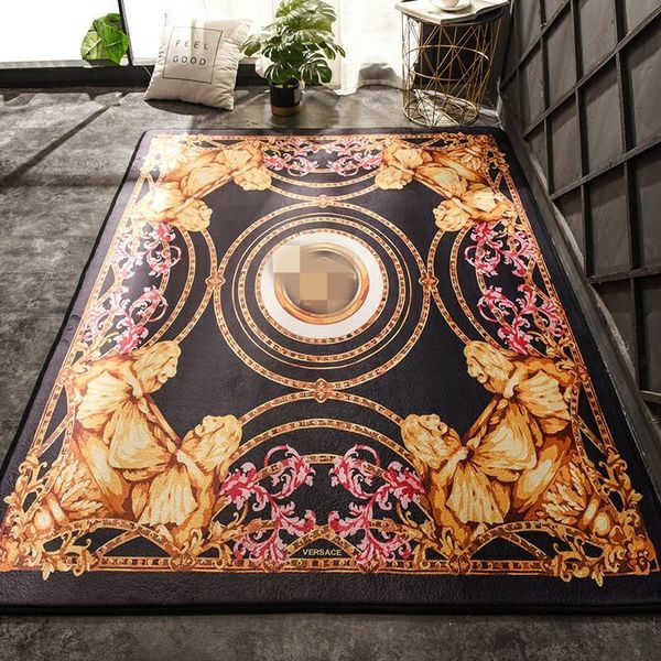 

nordic parlor home rugs creative design letter pattern water washing carpet european style mat rug