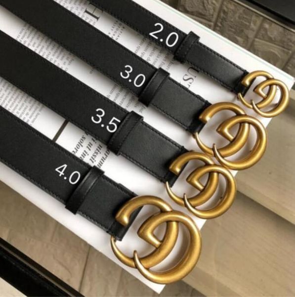 

q26598 luxury high-quality designer belt fashion men and women gold buckle black belt. 2.0,3.0,3.4,3.8cm wide, Black;brown