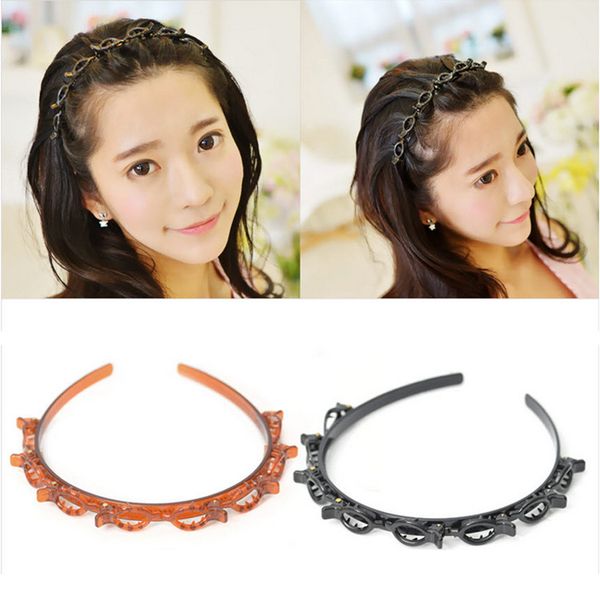 

moflo fashion designer multi-layer hollow woven headband press hair band hairdressing tools for girls
