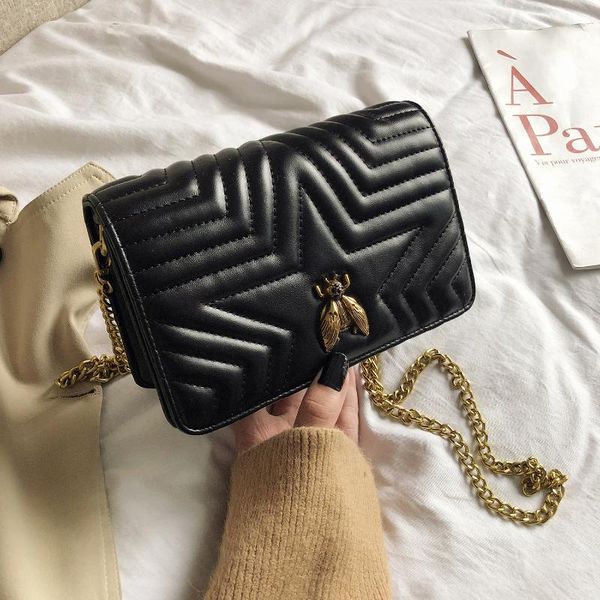 

new embroidery bag fashion handle women's mini bag flap shoulder bags appliques chains luxury handbags women bags designer